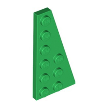 LEGO 6328329 RIGHT PLATE 3X6 W. ANGLE - DARK GREEN