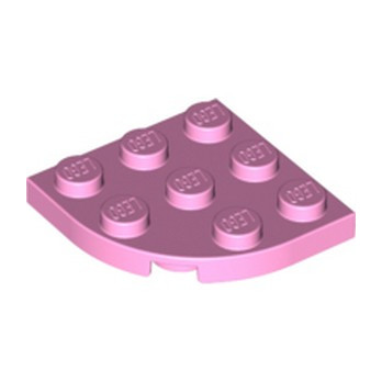 LEGO 4620318 PLATE 3X3, 1/4 CERCLE - ROSE CLAIR