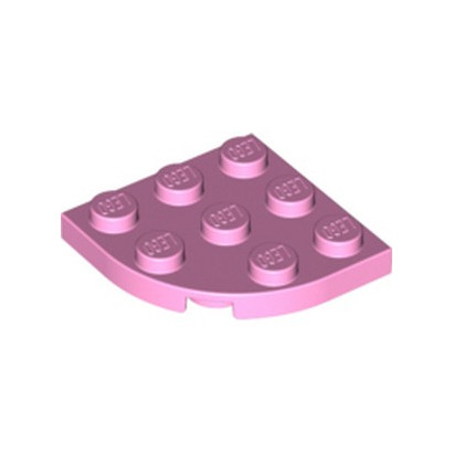 LEGO 4620318 PLATE 3X3, 1/4 CERCLE - ROSE CLAIR