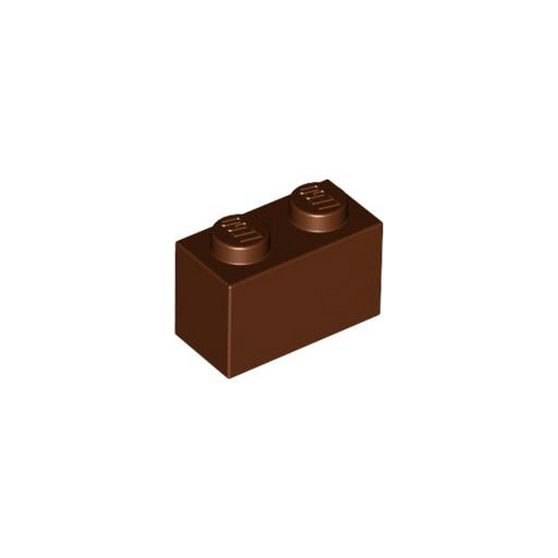 LEGO 4613963 BRIQUE 1X2 - REDDISH BROWN