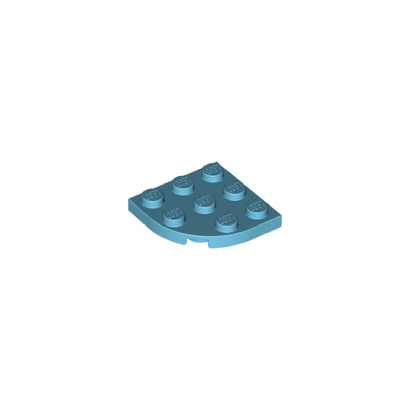 LEGO 6264993 PLATE 3X3, 1/4 CIRCLE - MEDIUM AZUR