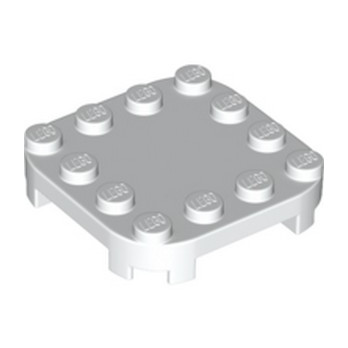 LEGO 6315195 PLATE 4X4X2/3 CIRCLE W/ REDUCED KNOBS - BLANC