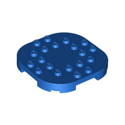 LEGO 6301629 PLATE, 6X6X2/3 CIRCLE W/ REDUCED KNOBS - BLUE