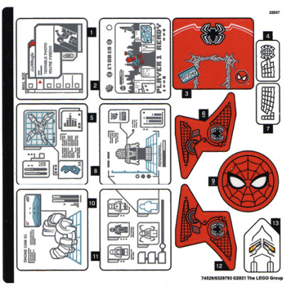 Stickers / Autocollant Lego Marvel 76175