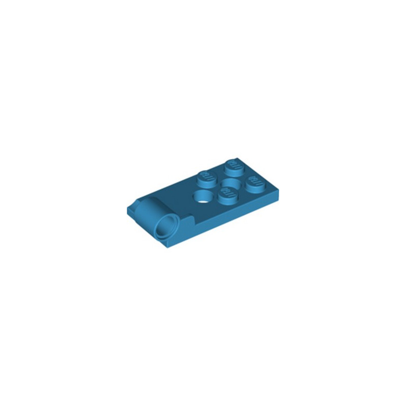 LEGO 6336861 PLATE 2X4, W/ HINGE 4,85, BOTTOM - DARK AZUR