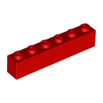 LEGO 300921 BRQUE 1X6 - ROUGE