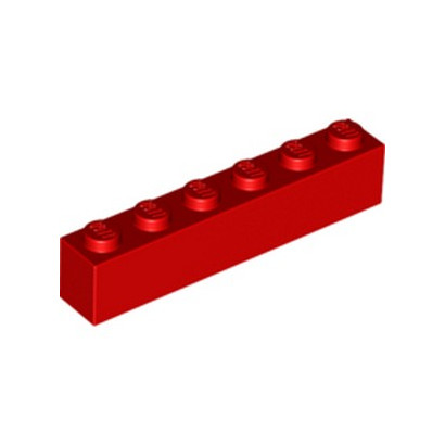 LEGO 300921 BRQUE 1X6 - ROUGE