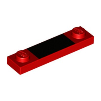 LEGO 6294049 PLATE LISSE 1X4 2 STUDS IMPRIME - ROUGE
