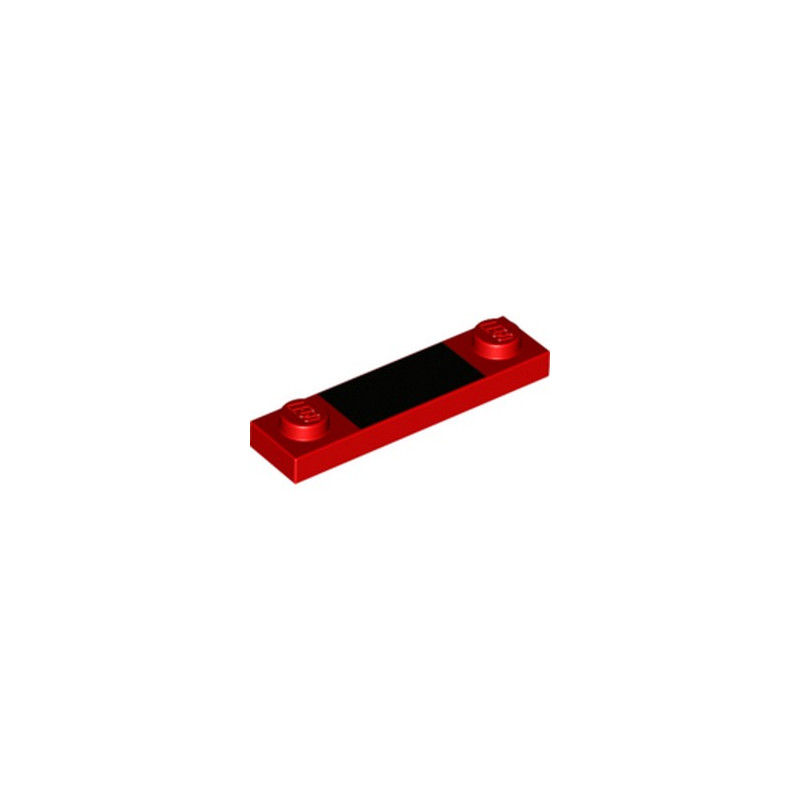 LEGO 6294049 FLAT TILE 1X4 2 STUDS PRINTED - RED