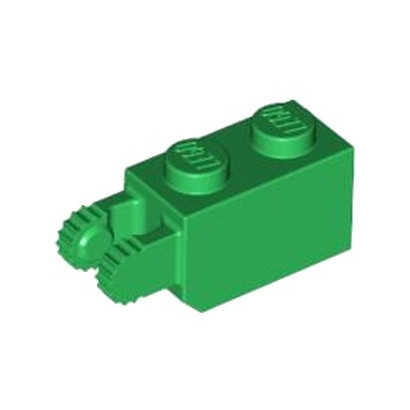 LEGO 6267141 BRIQUE 1X2/FRIC/FORK VERT./END - DARK STONE GREY
