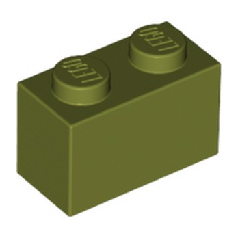 LEGO 6031131 BRICK 1X2 - OLIVE GREEN