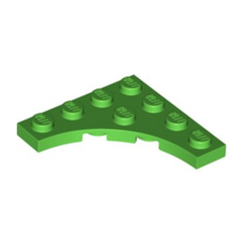 LEGO 6331548 PLATE 4X4 ROND INV - BRIGHT GREEN