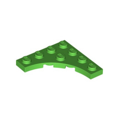 LEGO 6331548 PLATE 4X4 ROND INV - BRIGHT GREEN