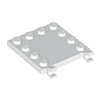 LEGO 6310187 PLATE 4X4 W/VERTICAL HOLDER - BLANC