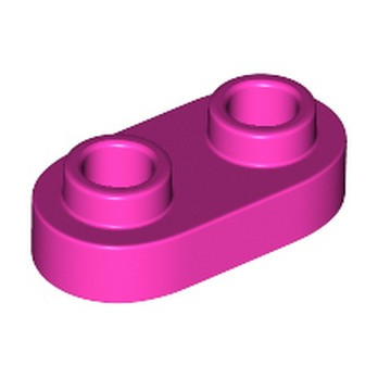 LEGO 6271374PLATE 1X2, ROUNDED - DARK PINK