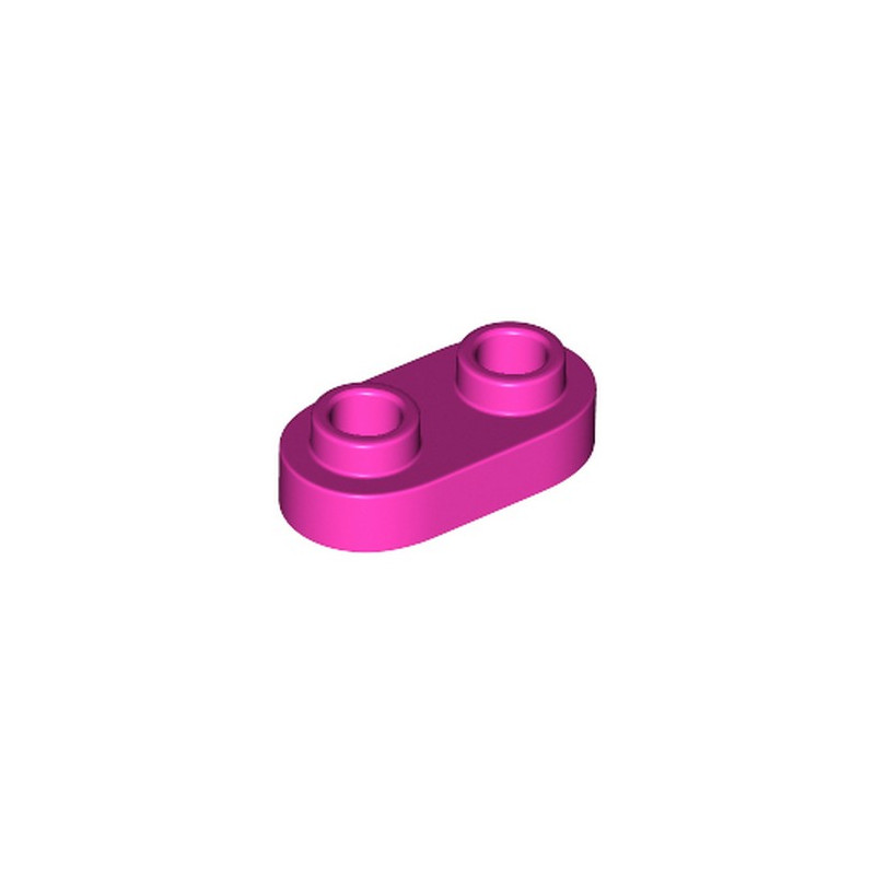 LEGO 6271374PLATE 1X2, ROUNDED - DARK PINK