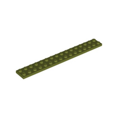 LEGO 6331218 PLATE 2X16 - OLIVE GREEN