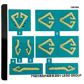 Stickers / Autocollant Lego® Ninjago 71746
