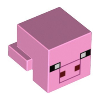 LEGO 6290525 TETE COCHON MINECRAFT - ROSE CLAIR