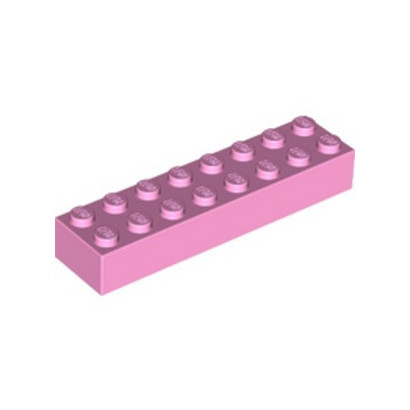 LEGO 6338201 BRIQUE 2X8 - ROSE CLAIR