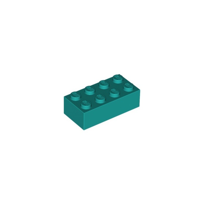 LEGO 6249422 BRICK 2X4 - BRIGHT BLUEGREEN