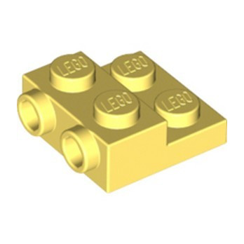 LEGO 6296521 PLATE 2X2X2/3 W. 2. HOR. KNOB - COOL YELLOW