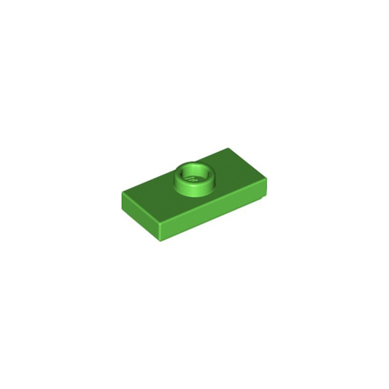 LEGO 6314378 PLATE 1X2 W. 1 KNOB - BRIGHT GREEN