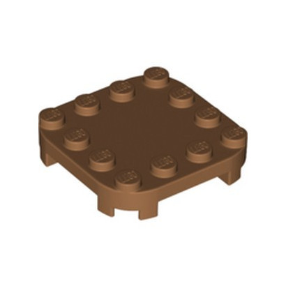 LEGO 6308873 PLATE 4X4X2/3 CIRCLE W/ REDUCED KNOBS - MEDIUM NOUGAT