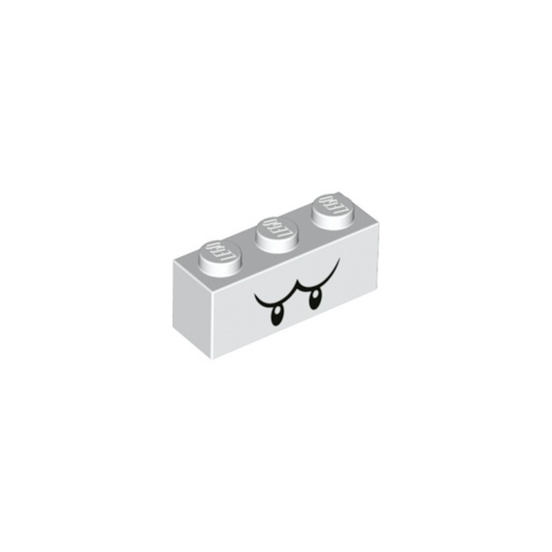 LEGO 6309106 BRICK 1X3 PRINTED EYES - WHITE