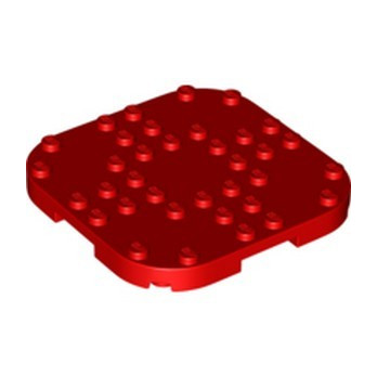 LEGO 6294706 PLATE, 8X8X2/3 CIRCLE W/ REDUCED KNOBS - ROUGE