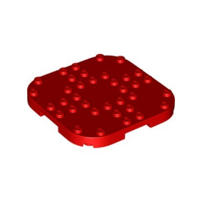 LEGO 6294706 PLATE, 8X8X2/3 CIRCLE W/ REDUCED KNOBS - ROUGE