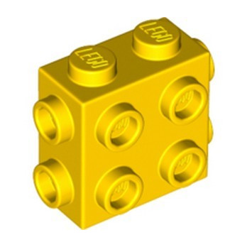 LEGO 6310247 BRIQUE 1X2X1 2/3, W/ 8 KNOBS - JAUNE