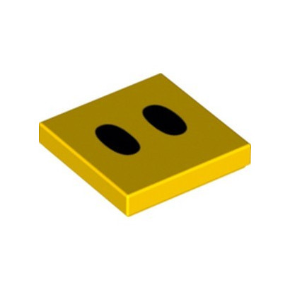 LEGO 6308990 PLATE 2X2, IMPRIME - JAUNE