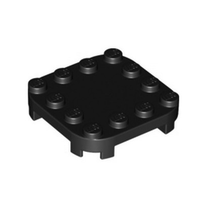 LEGO 6312482 PLATE 4X4X2/3 CIRCLE W/ REDUCED KNOBS - NOIR