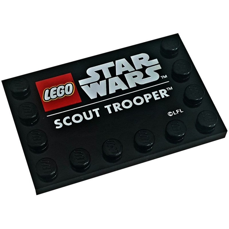 LEGO 6337103 PLAQUE IMPRIME STAR WARS - SCOUT TROOPER