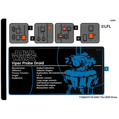 Stickers / Autocollant Lego Star Wars 75306
