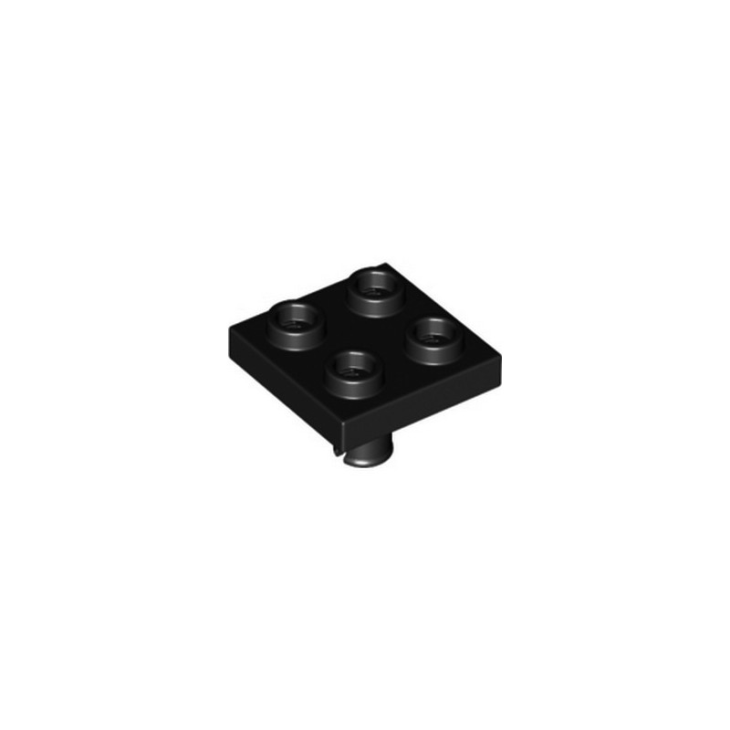 LEGO 6328479 PLATE 2X2 INVERTED W. SNAP - BLACK