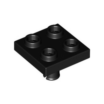 LEGO 6328479 PLATE 2X2 INVERTED W. SNAP - BLACK