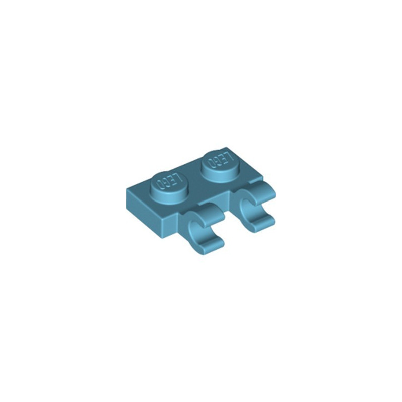 LEGO 6337269 PLATE 1X2 W/HOLDER, VERTICAL - MEDIUM AZUR