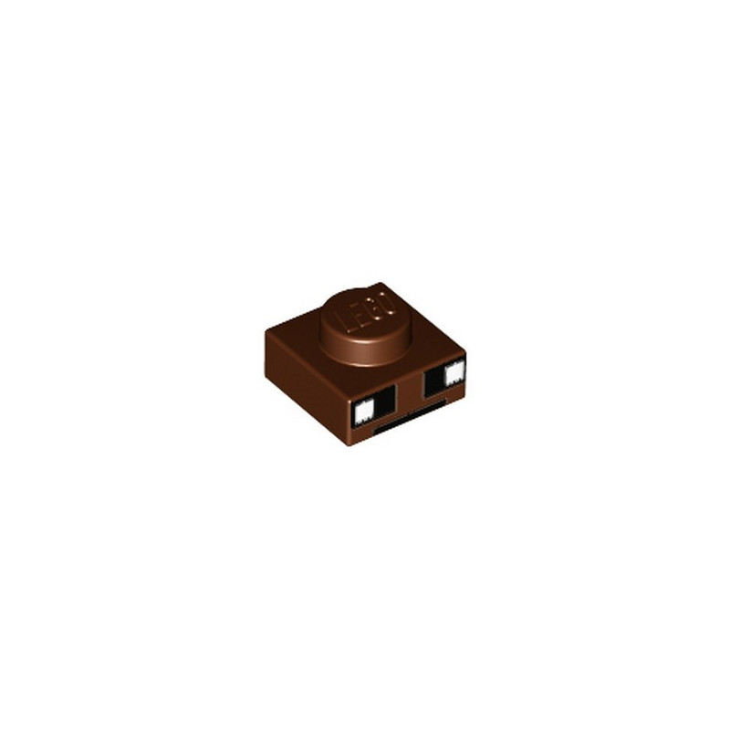 LEGO 6195336 PLATE 1X1 IMPRIME - REDDISH BROWN
