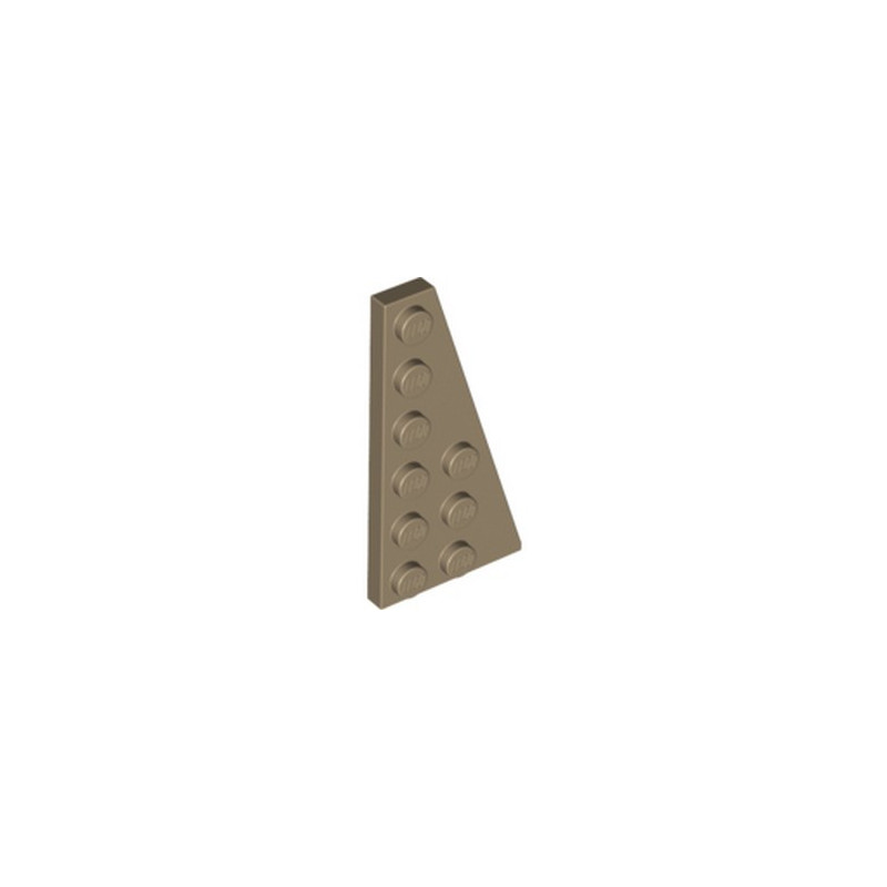 LEGO 6002849 RIGHT PLATE 3X6 W. ANGLE - SAND YELLOW