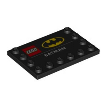 LEGO 6336819 PRINTED PLATE 4X6 BATMAN
