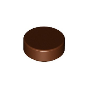 LEGO 6284586 PLATE LISSE ROND 1X1 - REDDISH BROWN