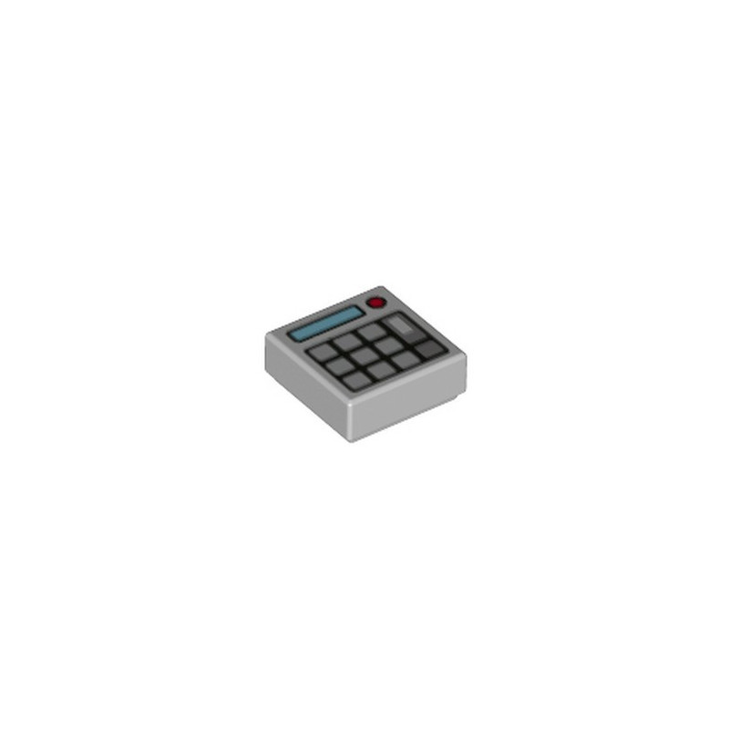 LEGO 6329583 FLAT TILE 1X1 PRINTED KEYBOARD - MEDIUM STONE GREY
