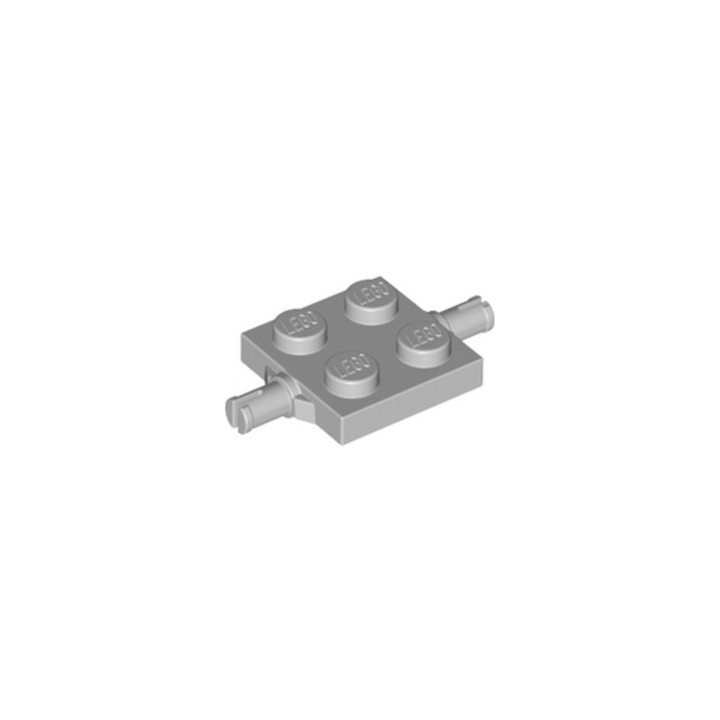 LEGO 6408022 BEARING ELEMENT 2X2, DOUBLE - MEDIUM STONE GREY