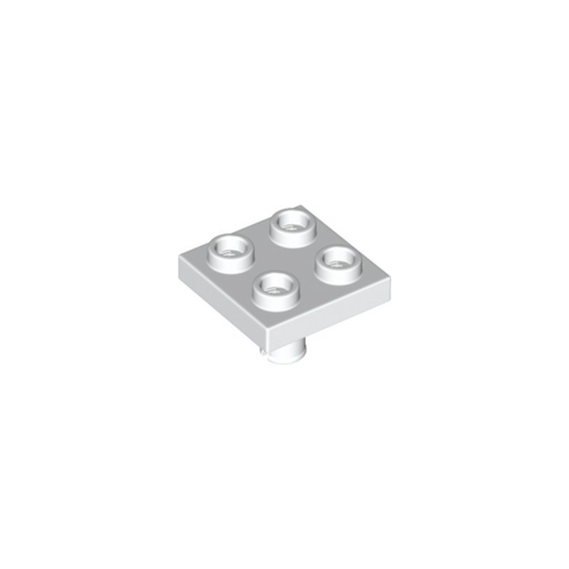 LEGO 6313603 PLATE 2X2 INVERTED W. SNAP - BLANC