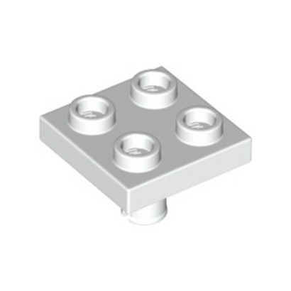 LEGO 6313603 PLATE 2X2 INVERTED W. SNAP - WHITE