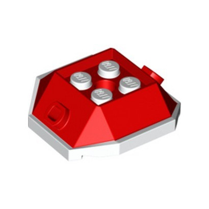 LEGO 6330900 DESIGN BRICK 4X4 W/CUT ANGLE - RED