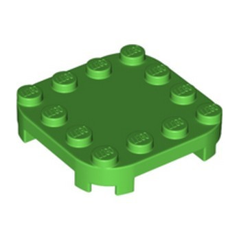 LEGO 6308875 PLATE 4X4X2/3 CIRCLE W/ REDUCED KNOBS - BRIGHT GREEN