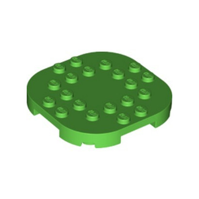 LEGO 6301631 PLATE, 6X6X2/3 CIRCLE W/ REDUCED KNOBS - BRIGHT GREEN